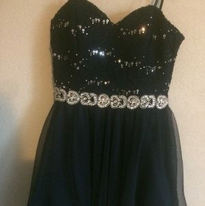 Navy blue mini dress